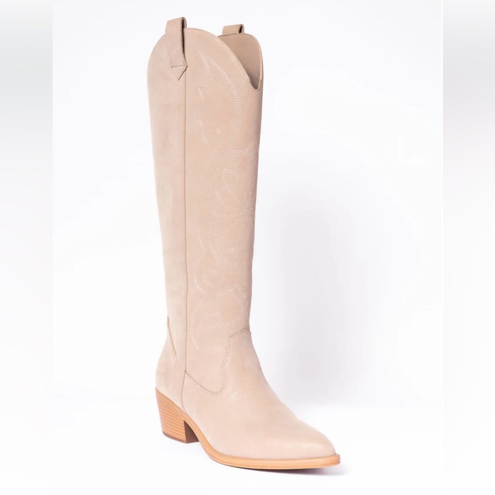 Shania Tan Tall Cowboy Boots